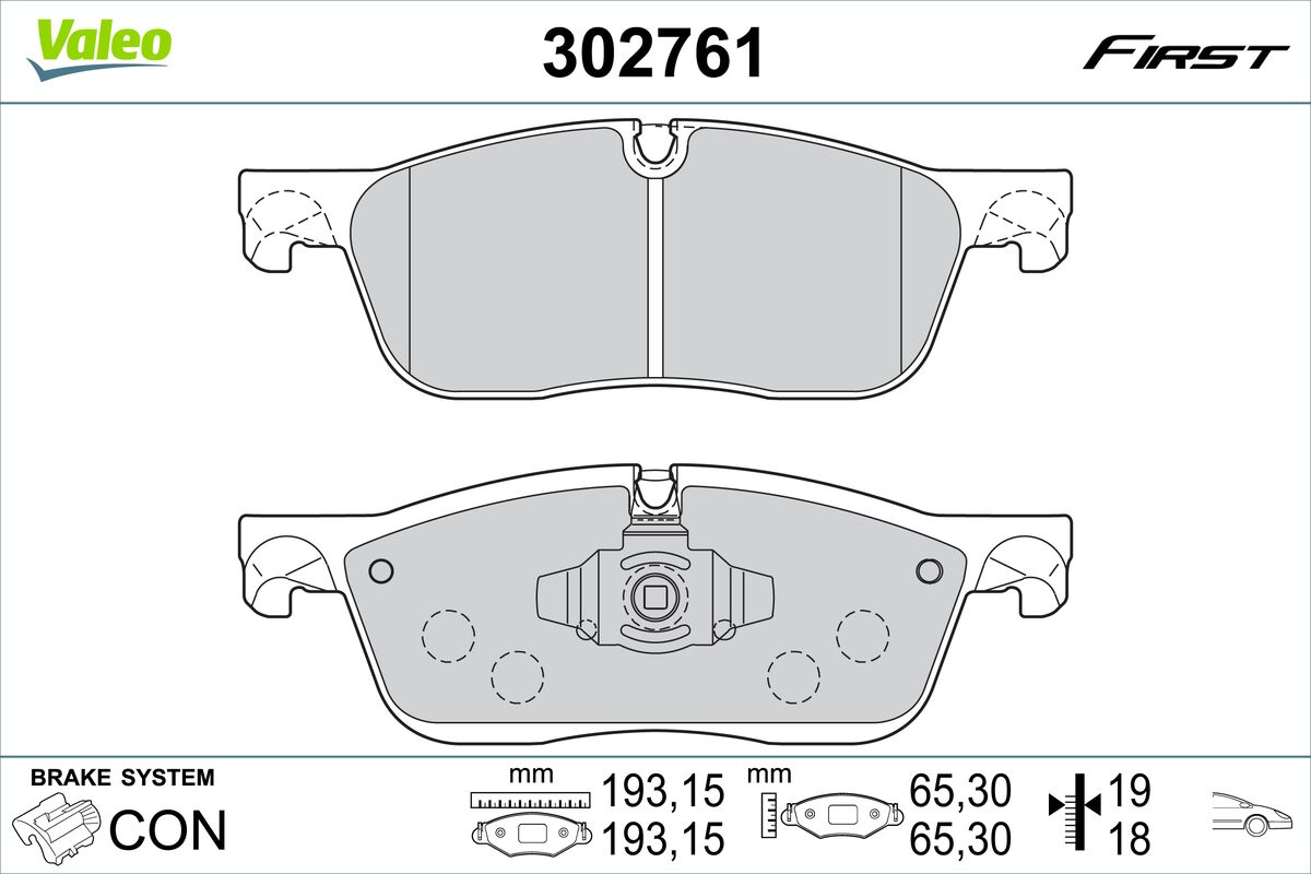 Set placute frana,frana disc 302761 VALEO